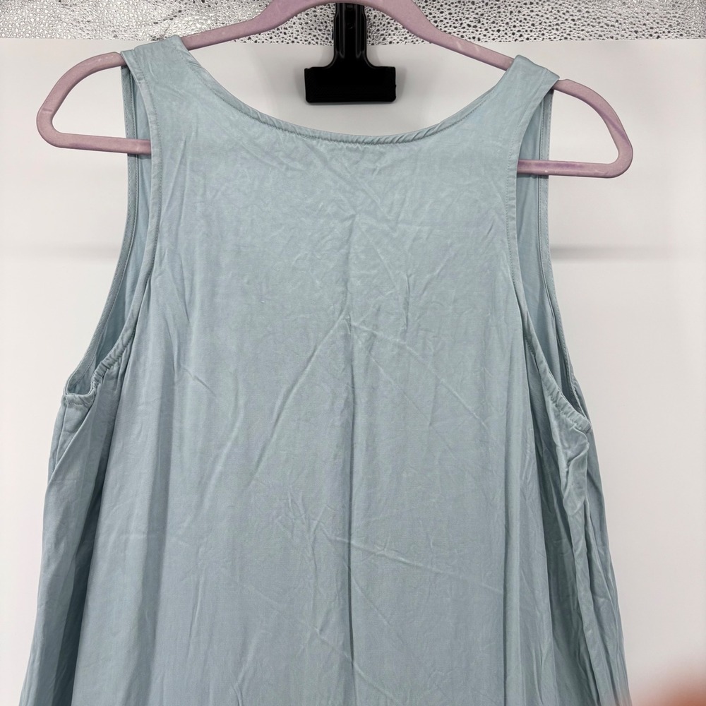 Haven Well Within Womens Blue Cupro Viscose Sleeveless Maxi Tank Dress Large - Picture 6 of 10